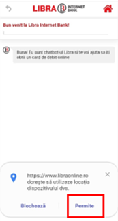 Comanda card Libra Bank