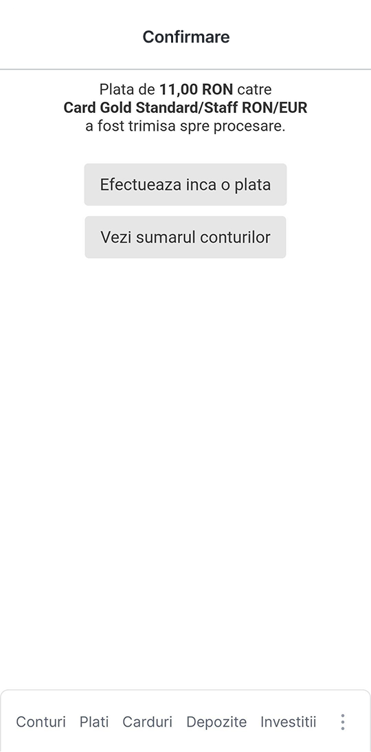 Transfer conturi proprii
