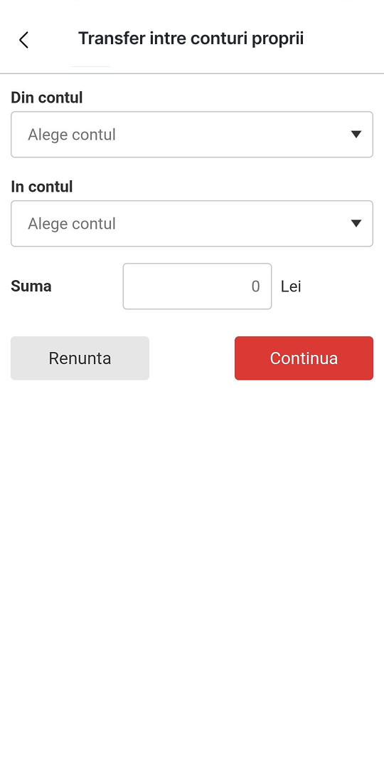 Transfer conturi proprii