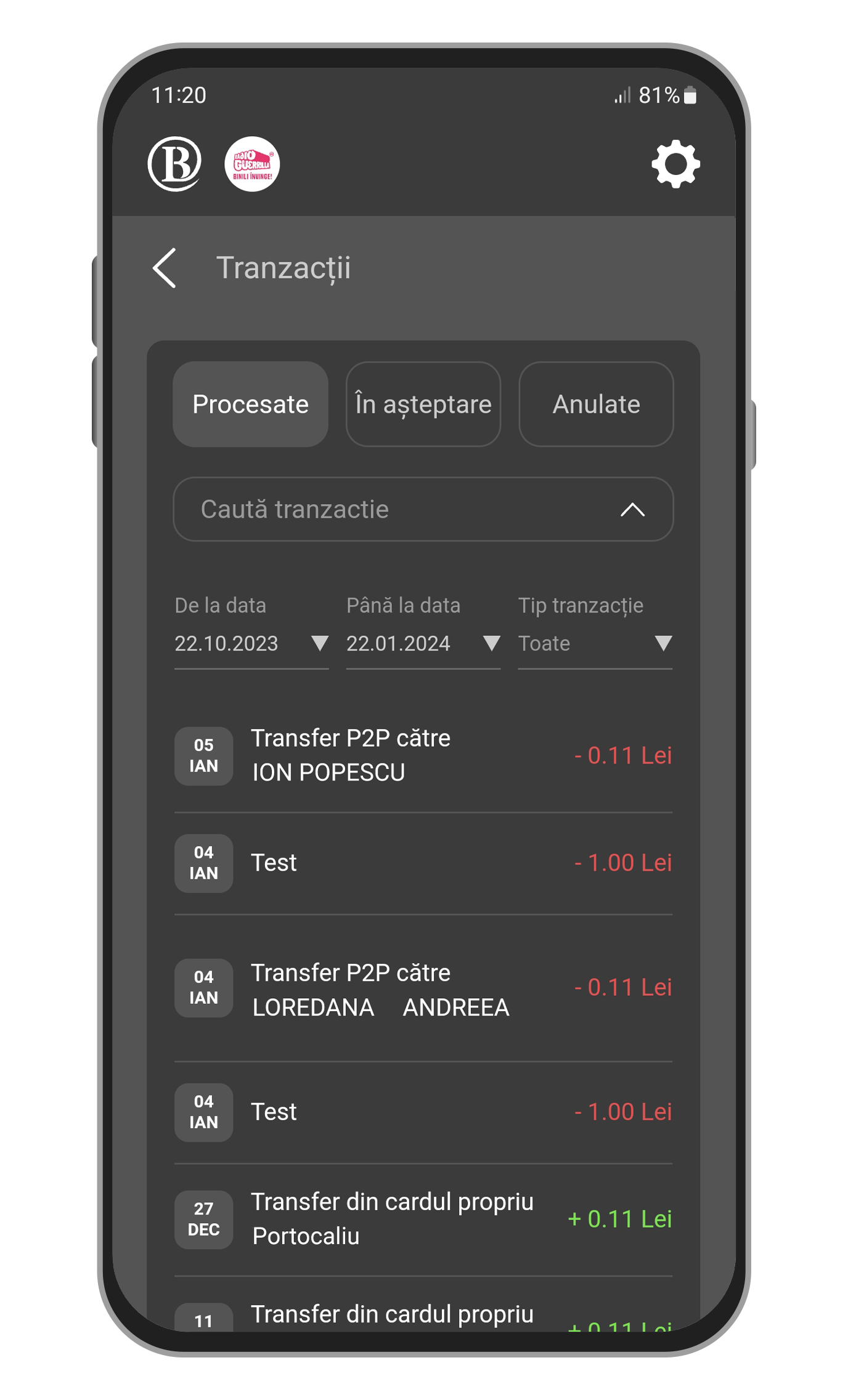 Libra Journey - ecran aplicatie